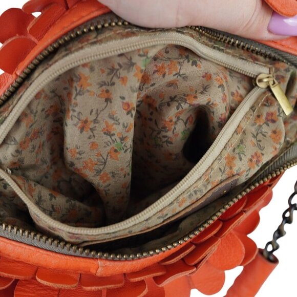 Jesslyn Blake Genuine Leather Fish Scale Fringe‎ Clutch Shoulder Bag Purse - Picture 5 of 8